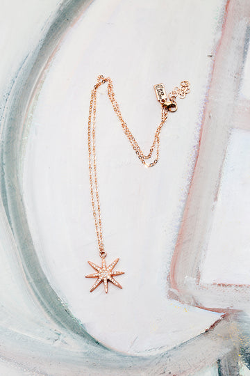 rose gold star necklace